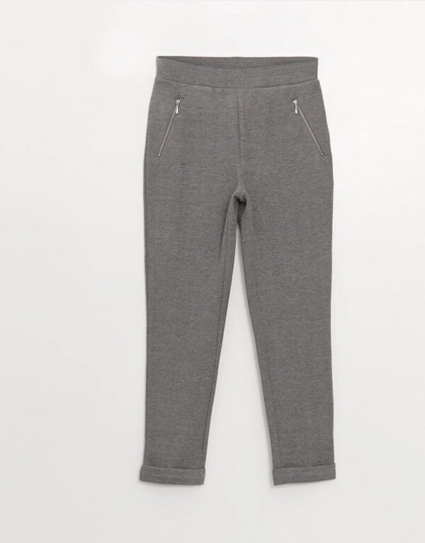 Basic Women's Elastic Waist Straight Sweatpants